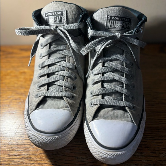 Converse All Star Gray High-Top Padded Sneakers, M8/W10 - Picture 2 of 8